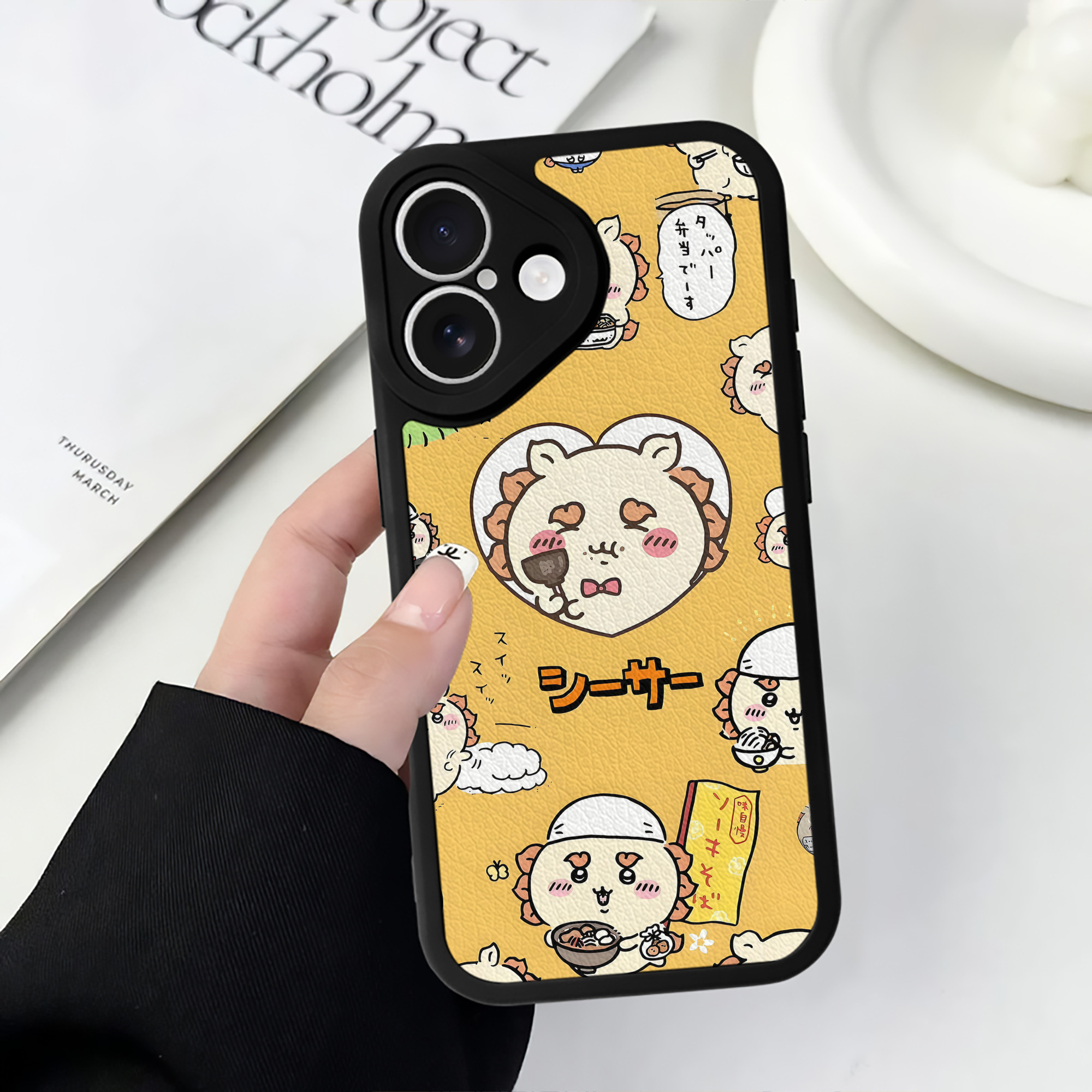 （画像用） ちいかわ Chii-kawa 【iPhone 16シリーズ対応】シリコンスマホケース（レザー調） 材質：シリコン